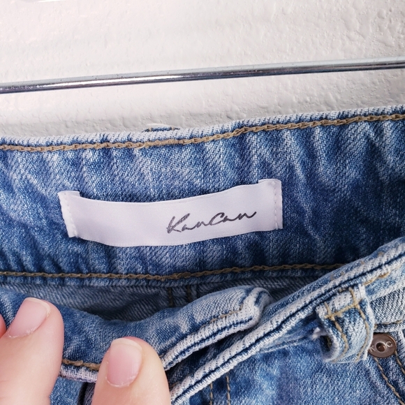 Kancan Distressed Denim Blue Jean Shorts - Picture 7 of 8